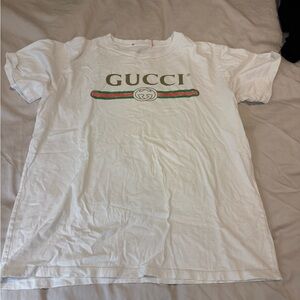Gucci White Tee with Iconic Logo